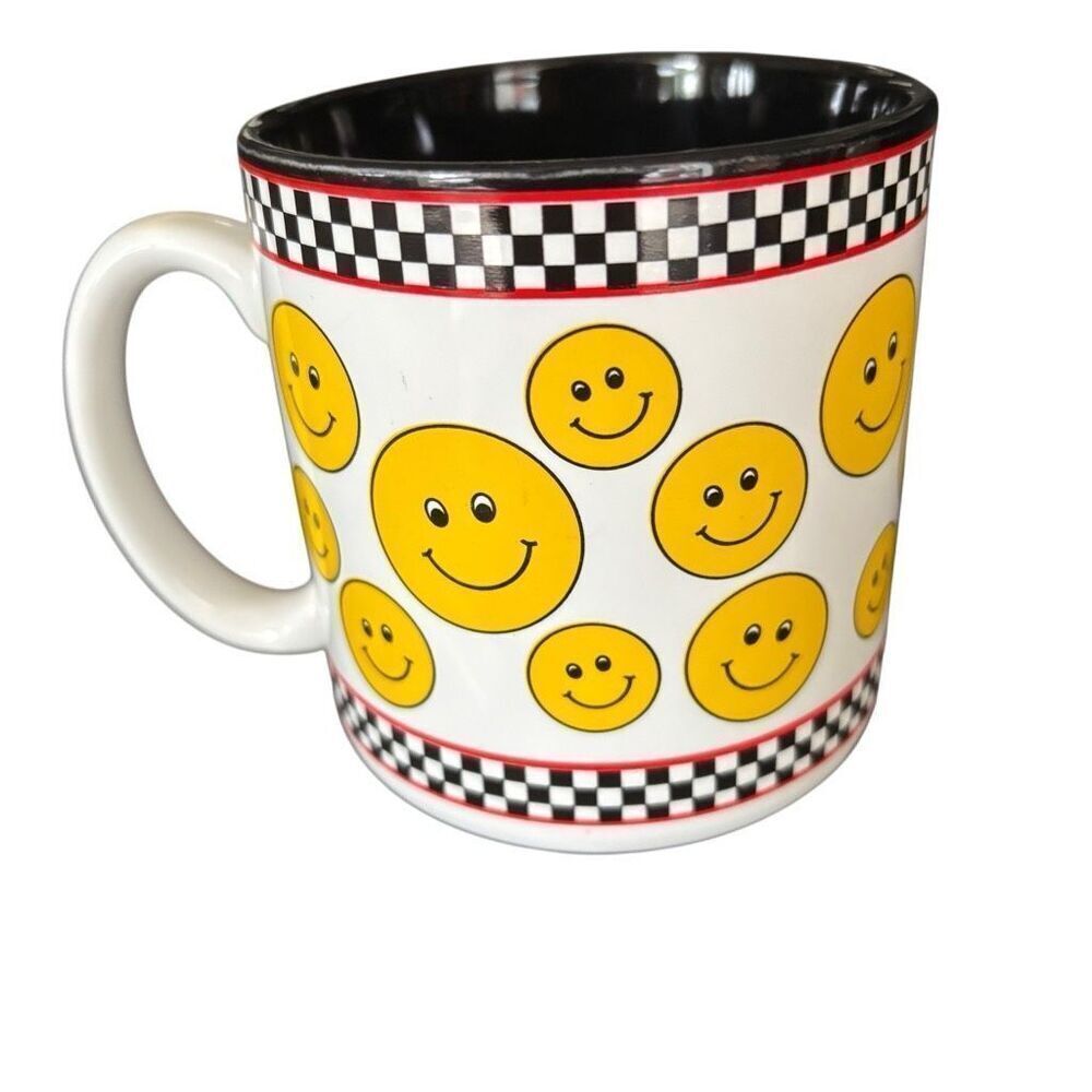 Susan Burger 1994 Flowers Inc. Balloons Smiley Face Mug